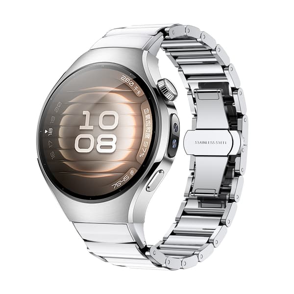 Compatible with Huawei WATCH 5 42mm Ceramic Metal Strap - Replacement Strap with Specially Designed Interface Silver Silver Silver