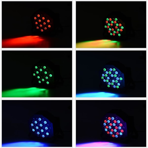 36 LED Partylys Scene Lys med Lydaktivert Fjernkontroll & DMX Kontroll, Scene Belysning Opplysning for Bryllup Klubb Musikk