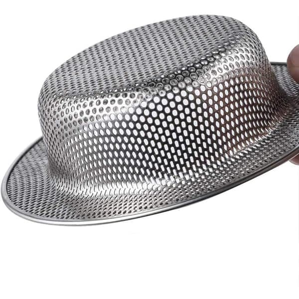 Durable Stainless Steel Sink Strainer with Practical Handle Silver