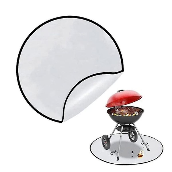 Brannboksmatte Brannsikker BBQ Grillmatte Rund, 31 * 29,5 Cm