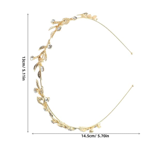 Rhinestone Blad Hårbånd Brude Bryllup Hår Tilbehør Legering Brudekrone Romersk Gudinde Diadem til Kvinder