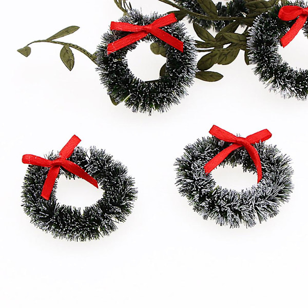20 st Mini Julkransar för Utomhuslek, Konstgjorda Julkransar, Dekorationer för Julhelgen, Mini Kransar, Hantverk