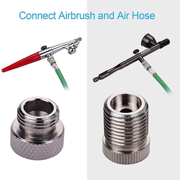 9-dels Universal Airbrush-adapterkit med Kopplingar