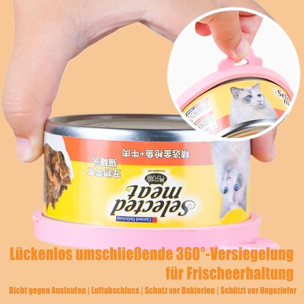 wxsp 6 låg til dåser, bliklåg, låg til kattemad, foderdåser til kæledyr, genanvendeligt låg, silikonelåg til katte- og hundemad
