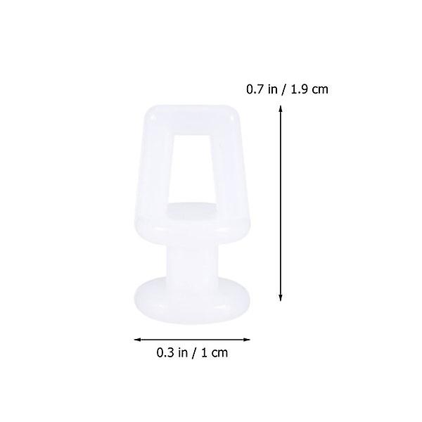 200 stk. Loftgardiner Bruseforhængsskinner Plastvindue Glide Plastgardinskinne Loftbane White 1X1X2CM