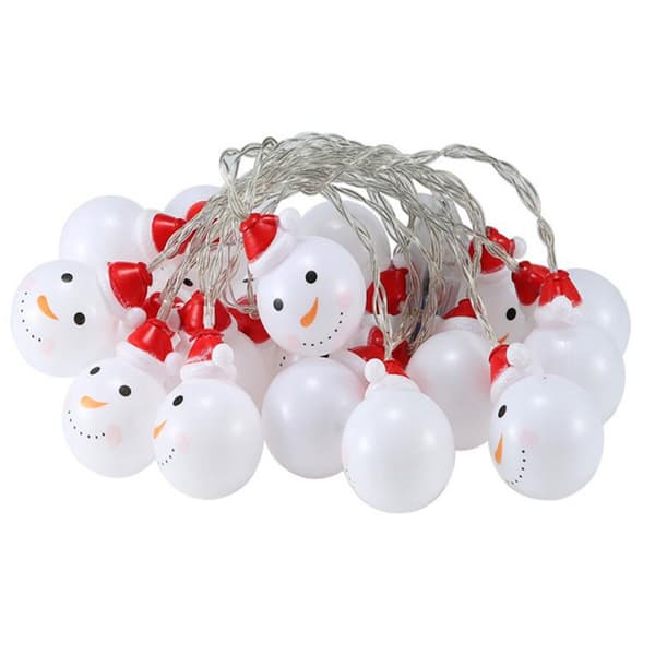 LED-ljuskedja - snögubbar - 20 huvuden