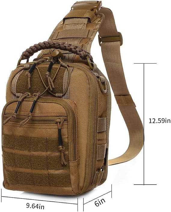 Sling Bag Pack Militär Rover Axelväska Molle Assault Range Väska Ryggsäck 1050D