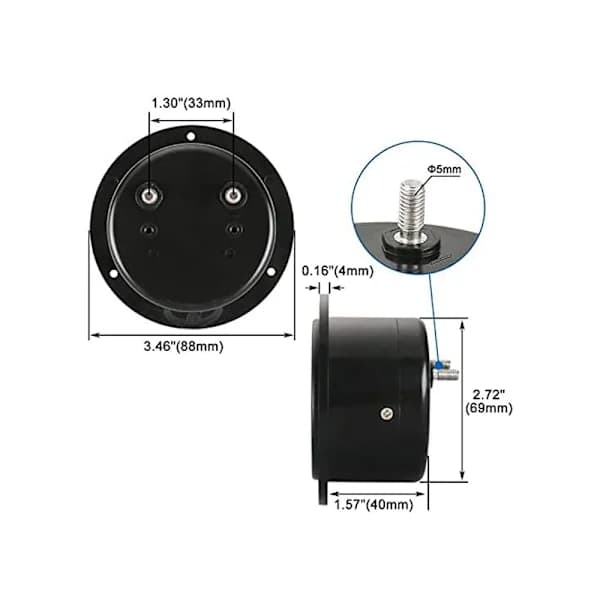 Analogt panelmeter Rund DC voltmeter Volt Spenningsmåler