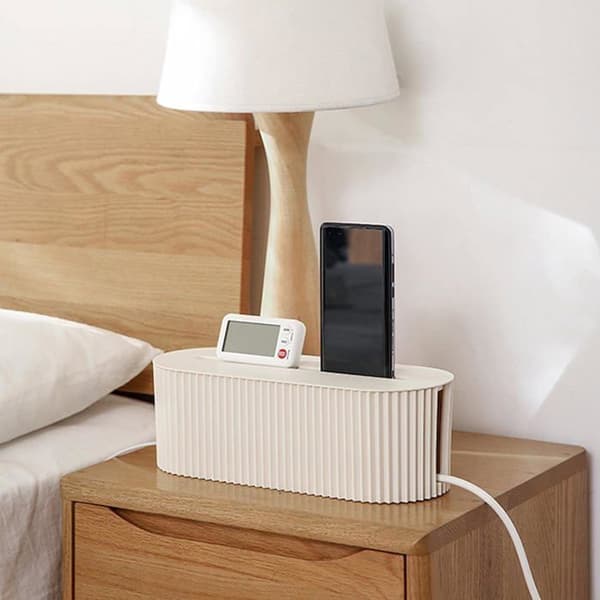 Cable Management Box for Hiding Power Strips | Home Office Cable Management Solution
