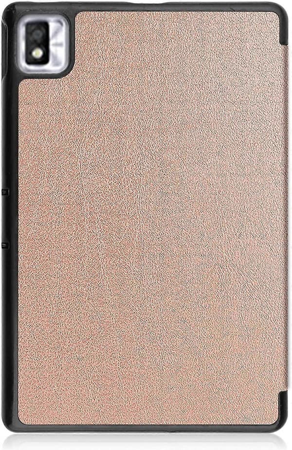 For TCL Tab 10s 10.1 inch, Tri-fold Slim Lightweight Protective Hard Shell Smart Case for TCL Tab 10s Tablet Case with Stand - Rose Gold