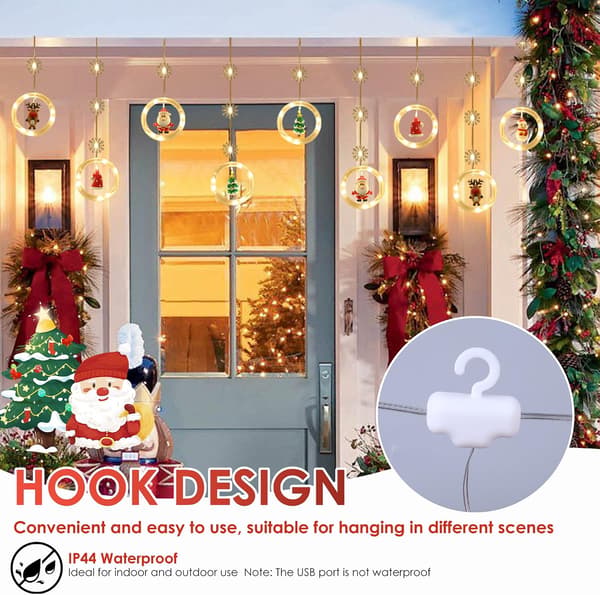 LED Christmas Tree Lights, 3m, 120 LEDs, 8 Modes, Christmas Window Lights with Remote Control/Timer, USB, IP44, Perfect for Christmas Decoration