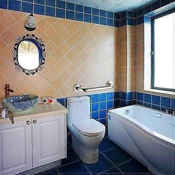 Non-slip Stainless Steel Shower Grab Bar for Wall Mounted Railing (30 cm)