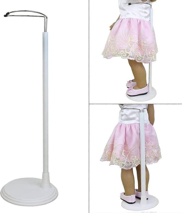 3-pak Justerbart dukkestativ til 35-46 cm babydukker Displayholder