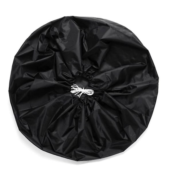 1 stk Oxford Klud Vandtæt Bil Reservehjul Dæk Cover, Sort Støvsikkert Dæk Beskyttelses Cover (65*37cm)