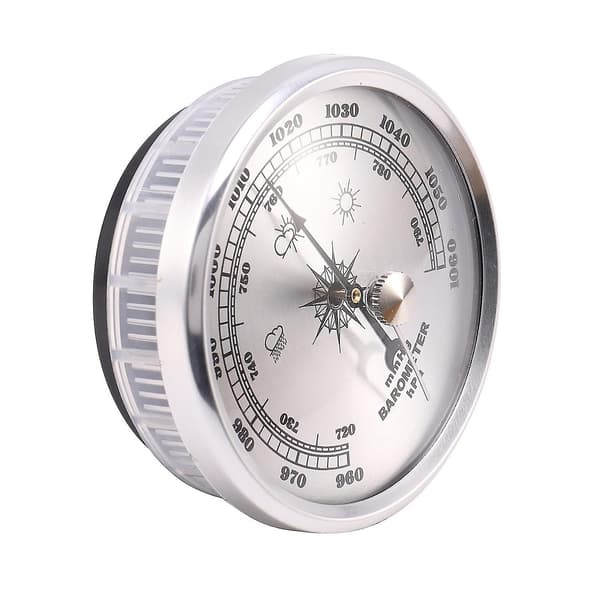 DB For Home Trykkmåler Metall Veggmontert Barometer Atmosfærisk Multifunksjonell Termometer Hygrometer sølvhvit silver white