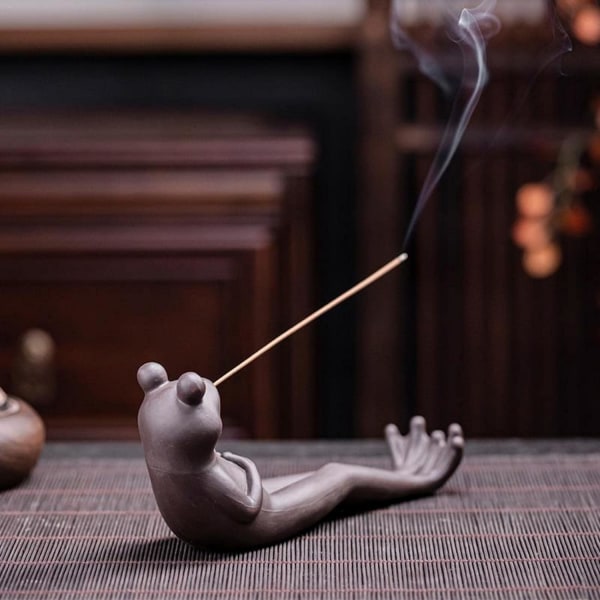 Creative keraaminen tuhkapoltin - sammakkopolttimen koristeet työtasojen meditaatiohuoneeseen