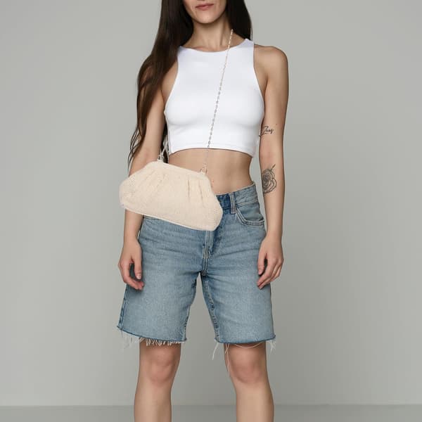 Cloud Clutch Bag for Women - Chic Hand-Woven Evening Bag with Detachable Chain