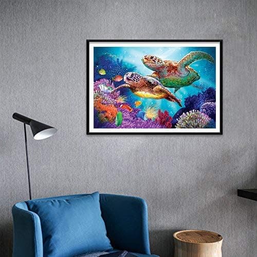 5D Diamond Painting Havssköldpadda Full Drill Målning med Diamant A