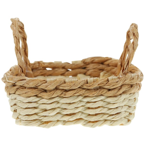 Mini Basket Ornament Mini Model Toy Miniature Basket Model Kids Basket Ornament4X3CM