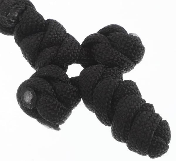 Korsbønnehalskæde Håndvævet Polyester Reb Vedhæng Sort