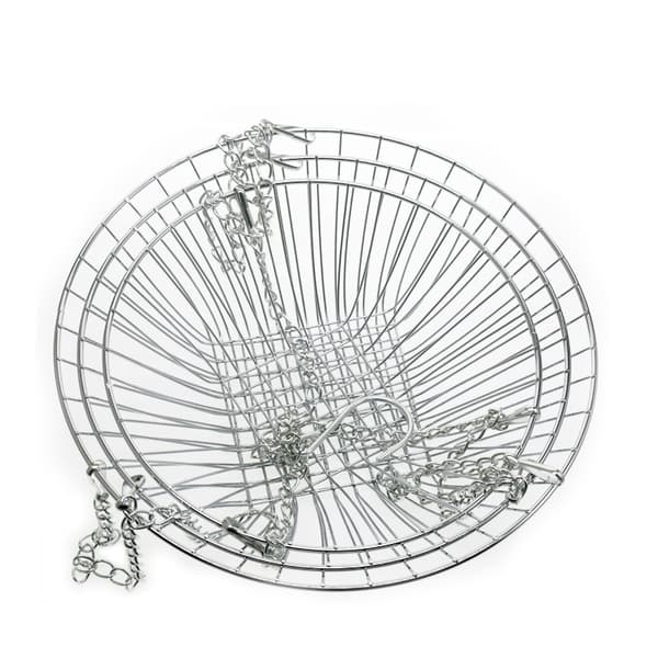 Hanging Metal Vegetable Basket Kitchen Hanging Basket as 3-Piece Set, silver