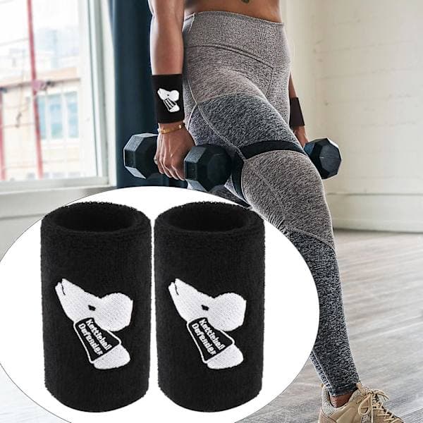 2x Kettlebell håndleddsbeskyttere håndleddsstøtte for menn kvinner vektløfting