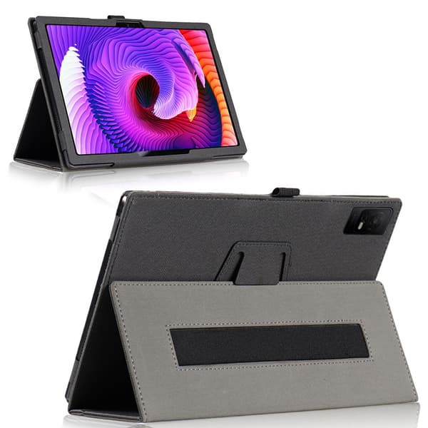 Etui til TCL NXTPaper11 tablet, stativ, hudvenligt PU-læder, fuld beskyttelse - Sort