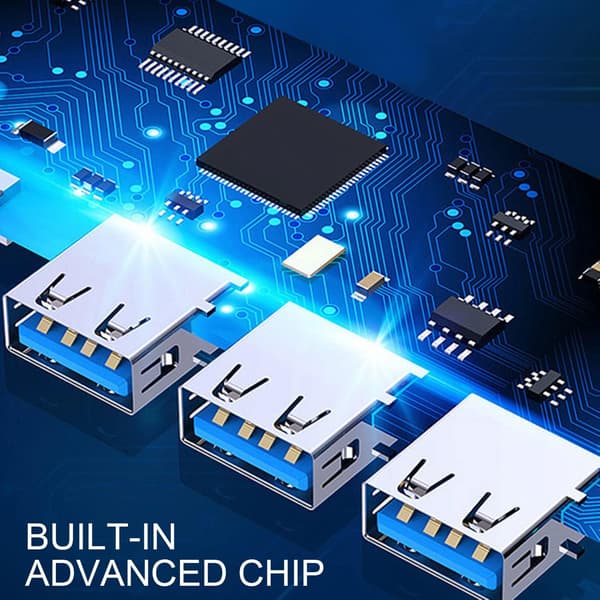 USB-hub, 4 porte USB 3.0 Multi USB-hub, USB C-hub 5 Gbps adapter bærbar multi data-hub adapter