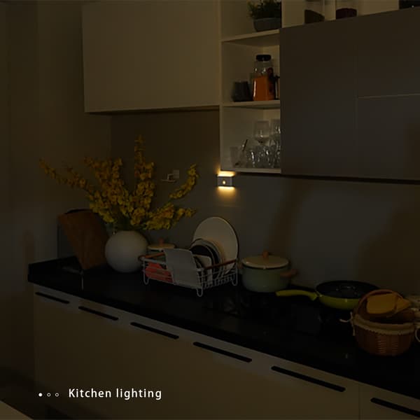 Motion Sensor Night Light - Wireless Stair Lighting - Magnetic Mounting - Rechargeable - Indoor Wall Lamp - Cabinet Lighting - White