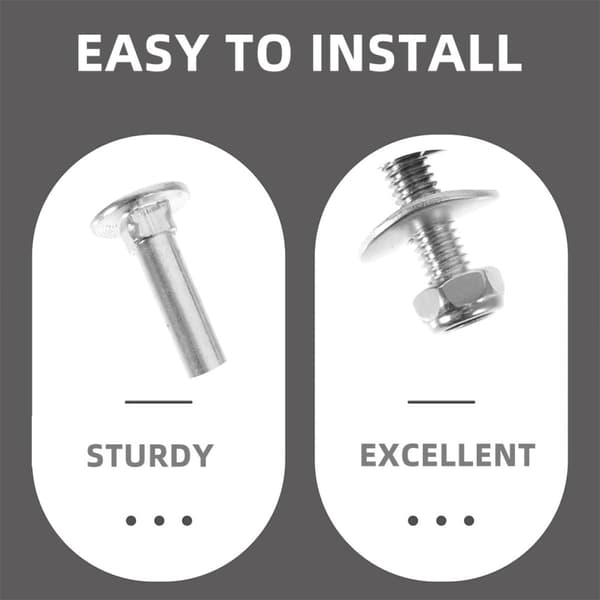 Trampoline made of galvanized steel 6 pcs replacement screws with carriage bolt and nut