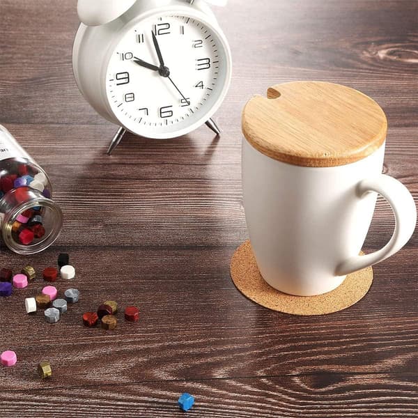 Coaster Set 10 pcs Cork Cup Pad Reusable Mat for Coffee Beer Mugs, no box