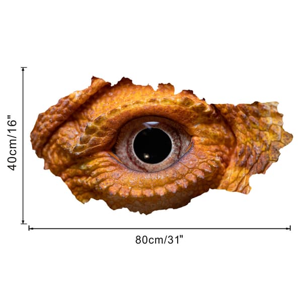 3D Broken Wall Vision Dinosaur Lizard Eyes Wall Sticker Livi