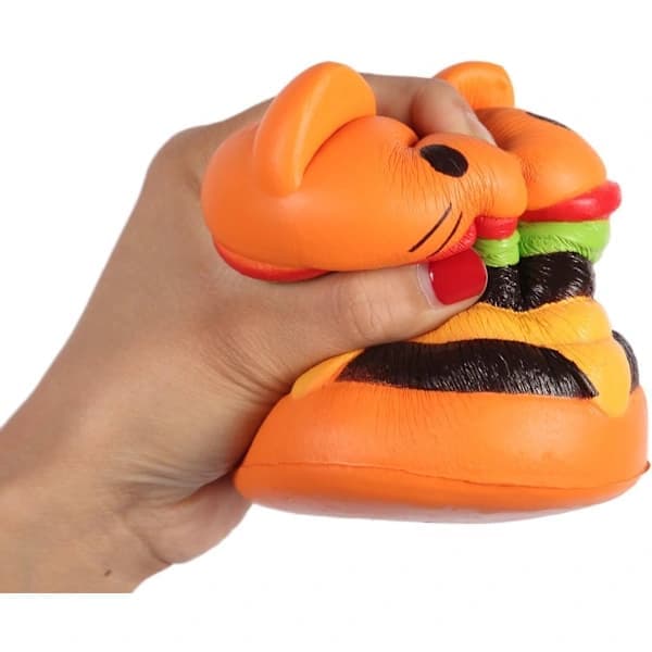 3-pack Cat Burger Mjuka Leksaker 3D Squishy Leksaker Stresslindrande Klämleksaker Fidgetleksaker för Barn och Vuxna