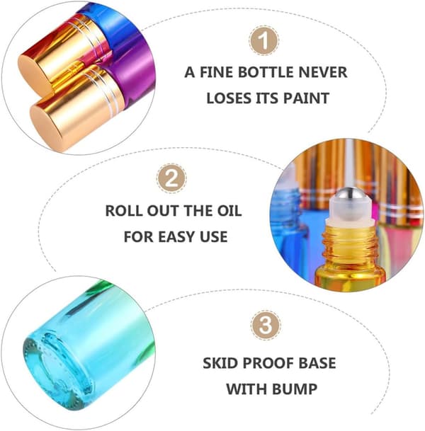 20 stk 10 ml glassrulleflaske med kork for reisebruk