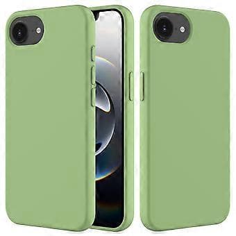 För iPhone 16e Skal Stöttåligt Flytande Silikon Mjukt Foder Baksida Telefonskal - Mintgrön Mint Green