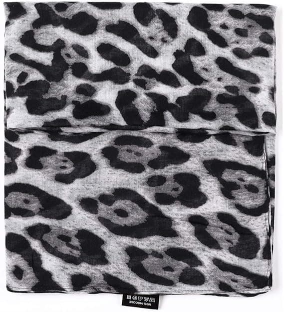Large Leopard Print Women's Scarf in Soft Fabric, Rectangular, Casual, 90x180cm