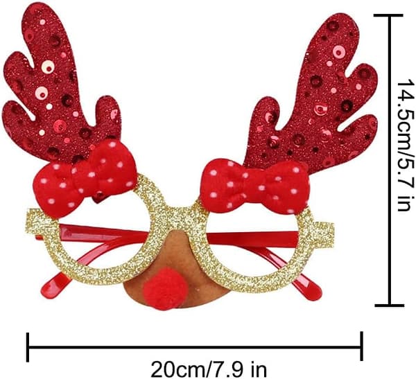 4 st julglasögon och 4 st tomteluvor set tomteluva hatt Pa