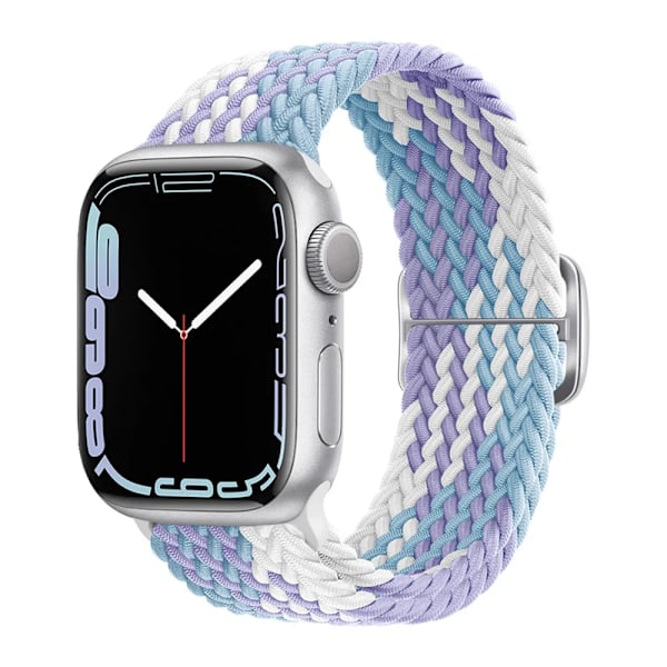 Flätad loop för Apple Watch Armband 44mm 40mm 45mm 41mm 42mm 38mm 49mm Elastiskt Solo armband iWatch serie 9 se 7 5 6 Ultra2 Band 13.violet 13.violet 13.violet 42mm 44mm 45mm 49mm