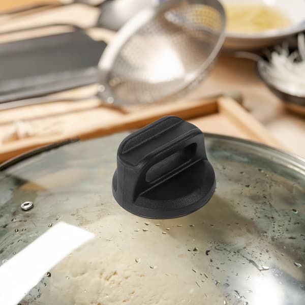 Universal Replacement Pot Lid Handle in Black Bakelite, Robust and Easy to Grip, Protects Against Burns