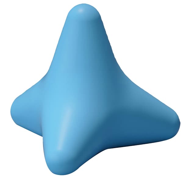 Four-Corner Massager Silicone Neck Plantar Muscle Soreness Pain Relief Trigger Point Deep Tissue Pressure Massage Tool Blue
