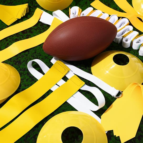14/28 spiller flaggfotballbelte sett justerbart gult Yellow