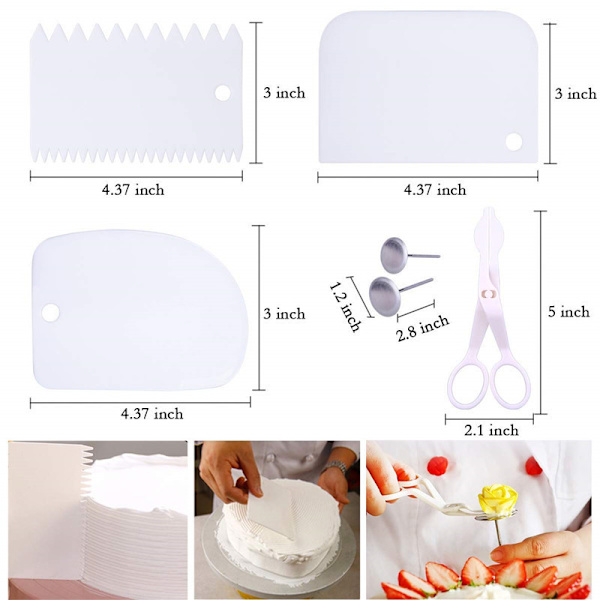 Round Cake Rotating Round Tray Turntable Turntable Turntable Set 6 Pcs Cake Decorating Cake Baking Tools Cake Spatula