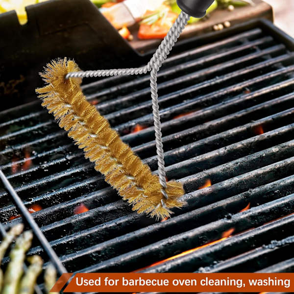 2 st Grillborstar 30,5 cm Triangulär Grillrengöringsborste Grilltrådsborste