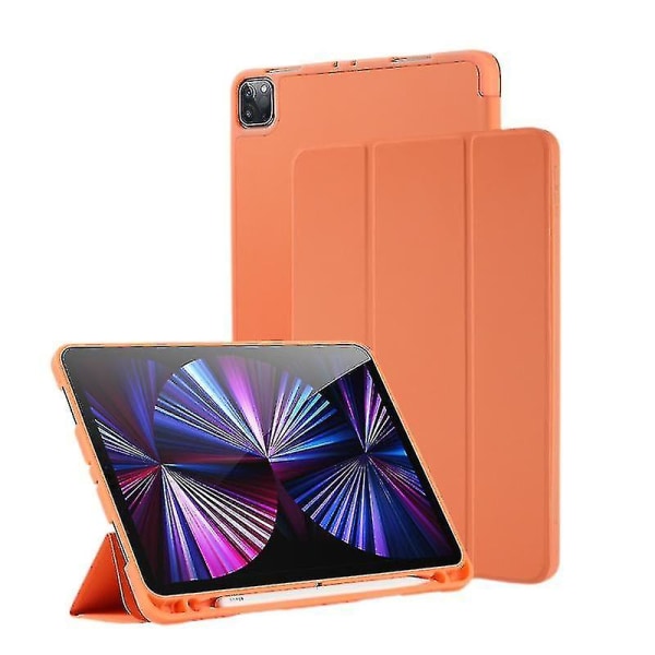 Case on yhteensopiva Ipad Pro2020/21:n (11 tuuman), Smart Cover automaattisen herätyksen/lepotilan kanssa (oranssi)