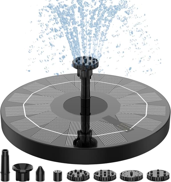 2,5W solfontene med solcellepaneler, flytende fontenepumpe