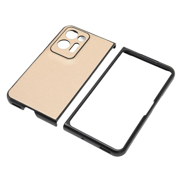 Yellow Foldable Phone Case for Oppo Find N2 - Stylish Striped Design, Full Protection