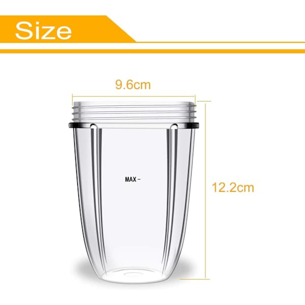 18oz Cup Replacement Compatible with Nutribullet 600W 900W Blender Parts 2pcs