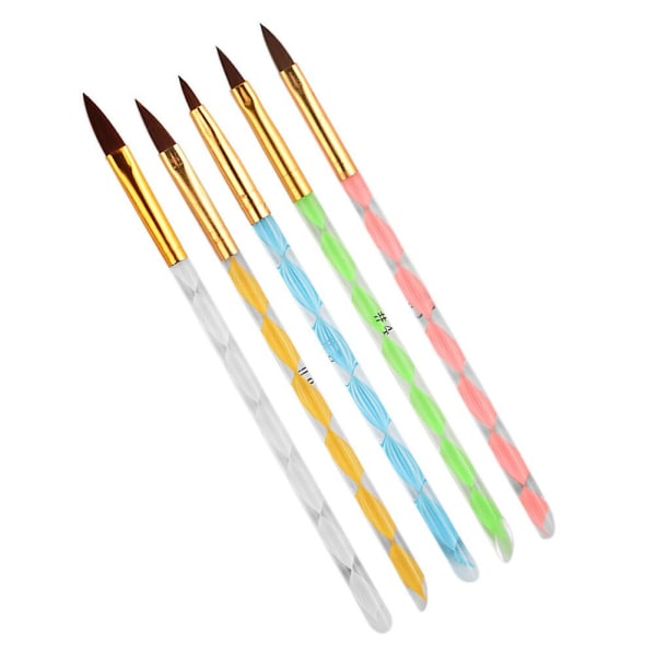 5 kpl Kynsitietokynsiä Kynsiarttilakka Kynsiarttityökalut Kynsiartti Liner Brush Sekalaiset Värit 18.5x Assorted Color 18.5x3.4cm