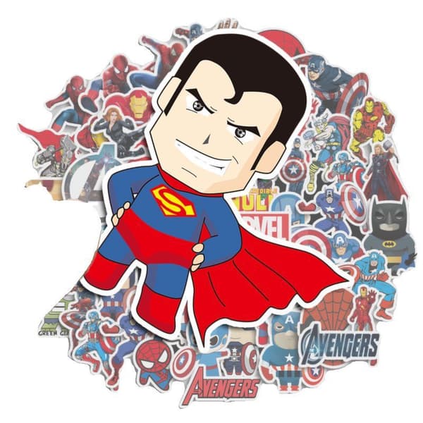 100 Avengers Marvel Stickers Cartoon Cute Manual Mobile Phone L