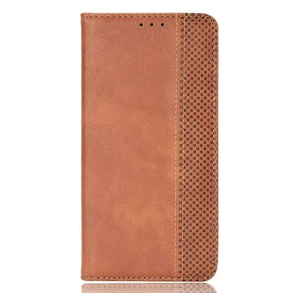 För Sony Xperia 1 VII Läderfodral Plånboksställ Retro Textur Telefonfodral (Brun)